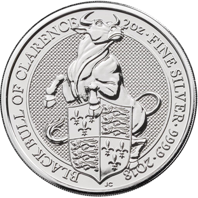 (image for) 2018 2oz Silver Queen’s Beast - BLACK BULL OF CLARENCE
